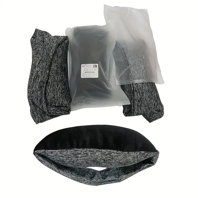 2-In-1 Travel Nap Pillow & Eye Mask: Comfortable Neck Support - TJRWO9Q