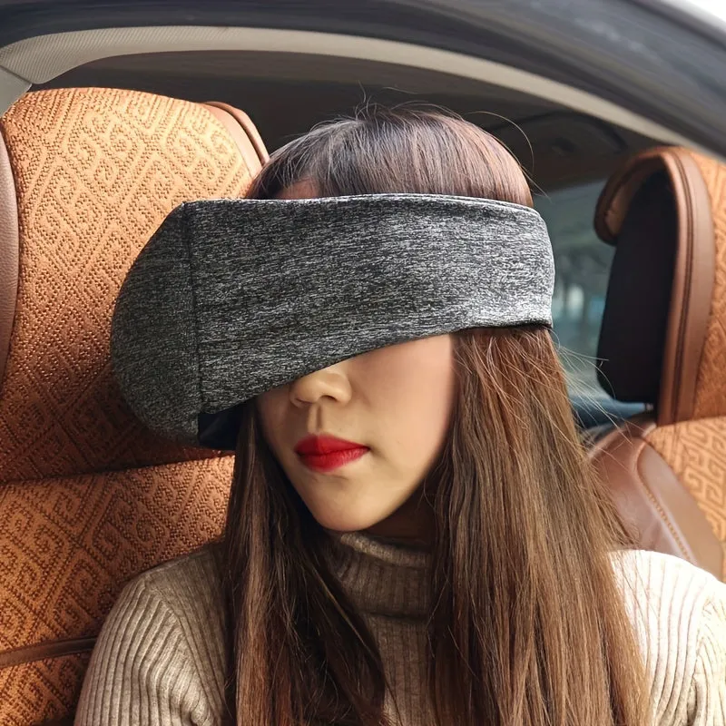2-In-1 Travel Nap Pillow & Eye Mask: Comfortable Neck Support - TJRWO9Q