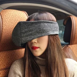 2-In-1 Travel Nap Pillow & Eye Mask: Comfortable Neck Support - TJRWO9Q