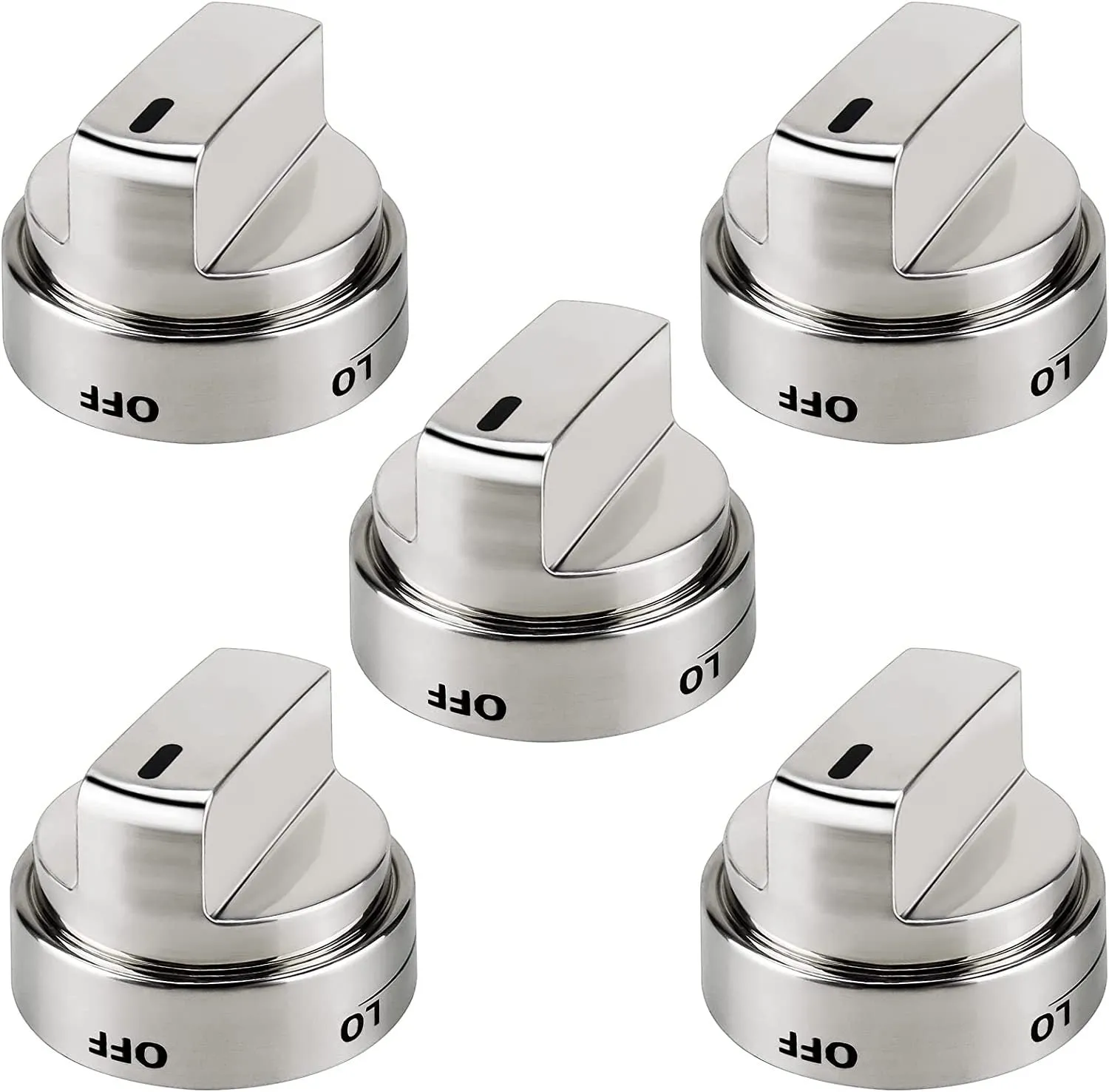 2 Pcs Silver AEZ73453509 Oven Stove Knob Assembly | Stainless Steel | Replacement for AEZ72909008 | Easy Install & Durable Upgrade
