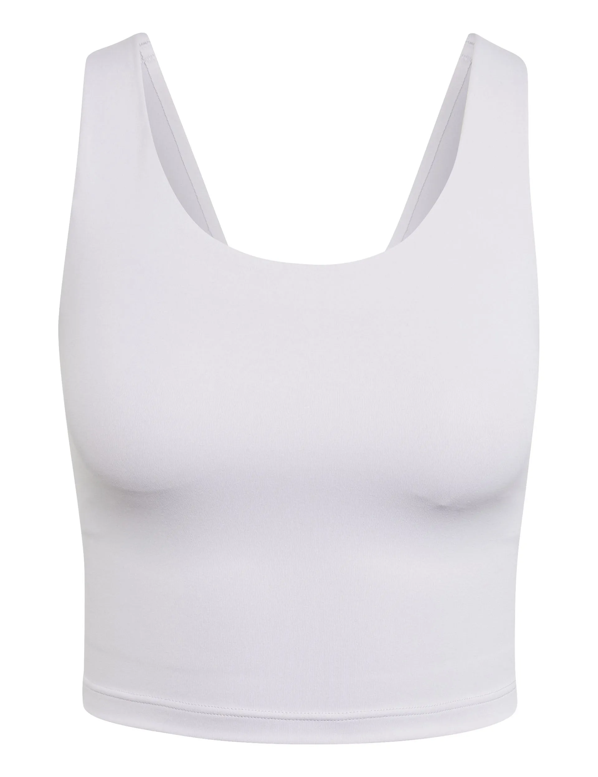 All Me Medium-Support Long Line Bra Tank Top - Silver Dawn