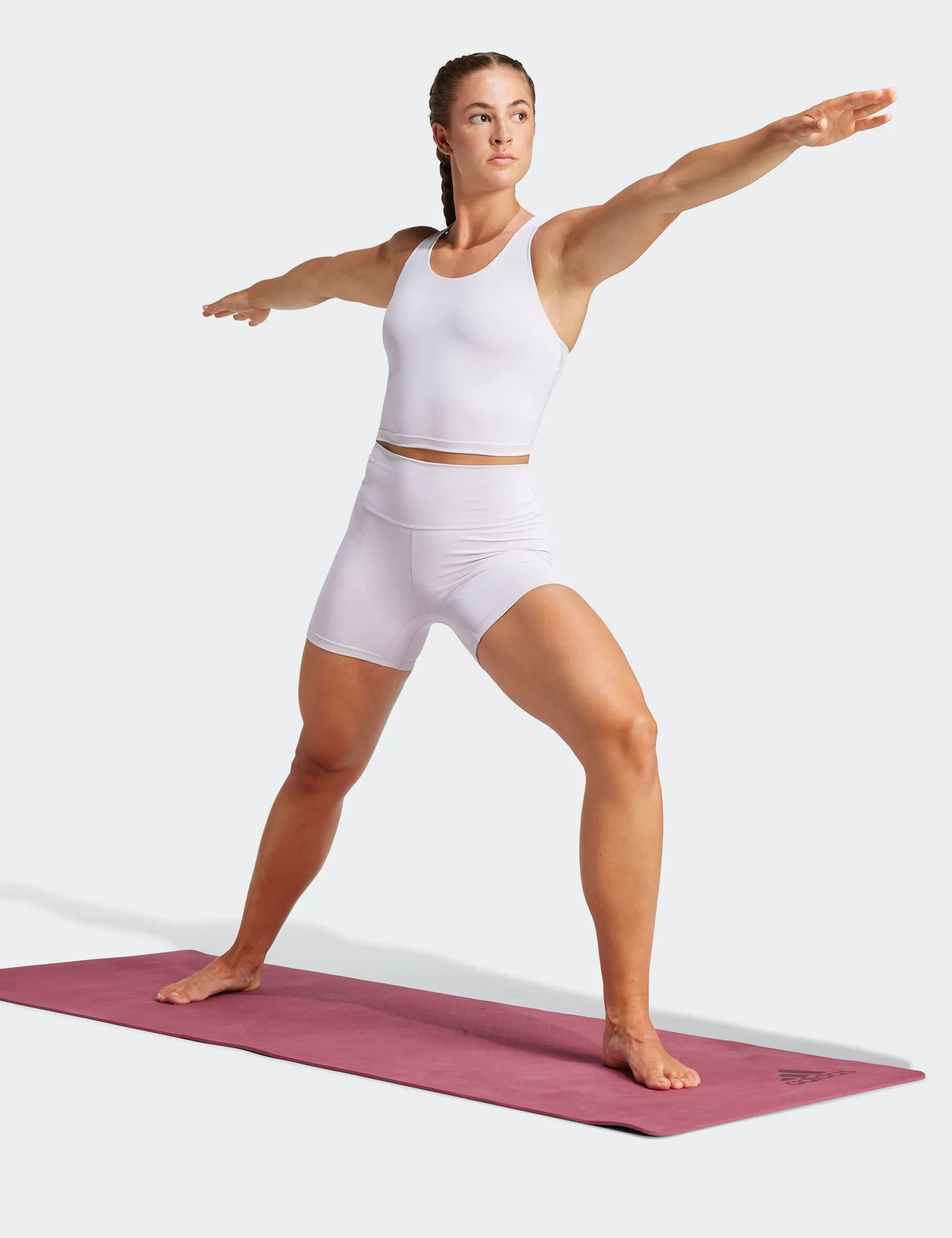 All Me Medium-Support Long Line Bra Tank Top - Silver Dawn