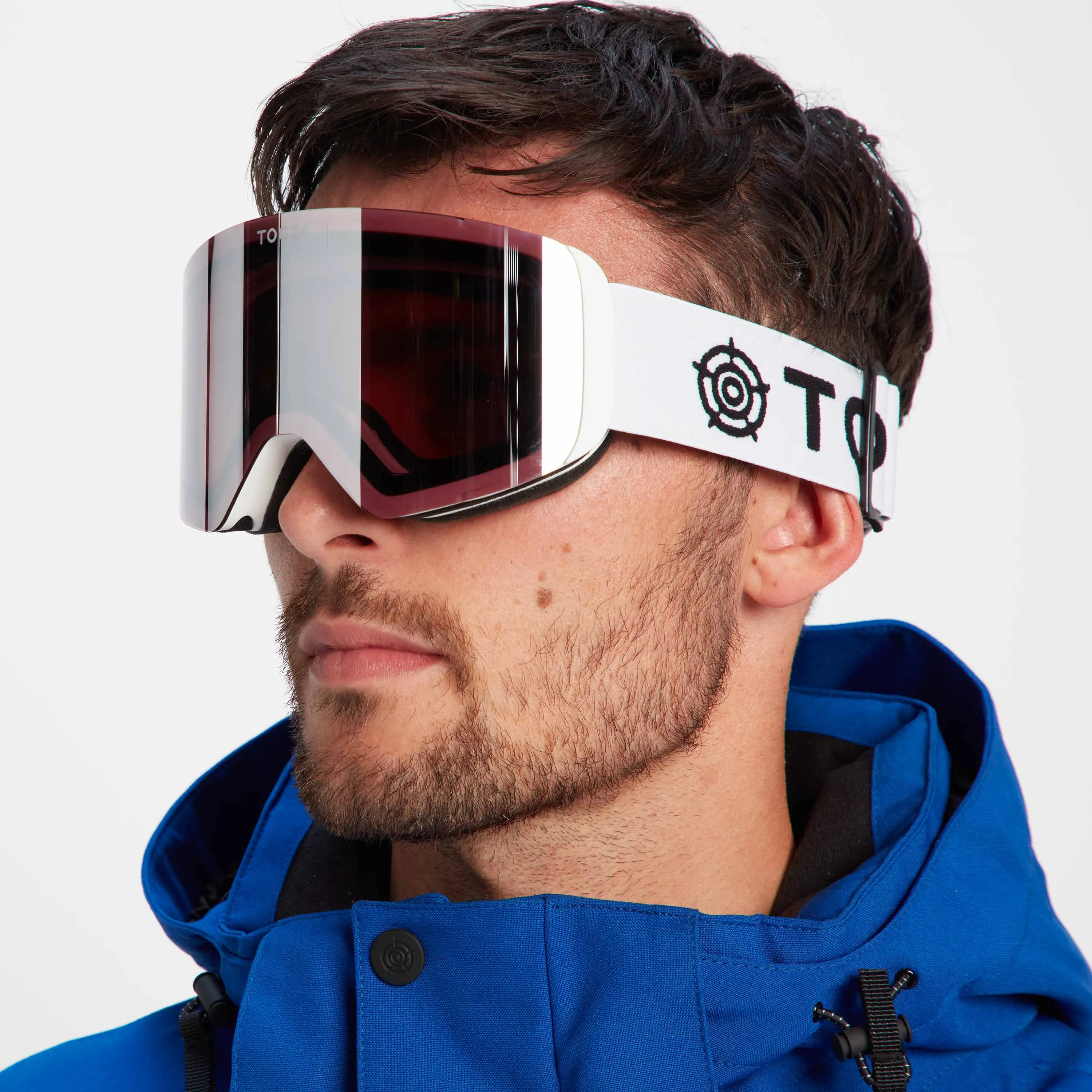 Arosa Goggles - Matt White/Vermillion