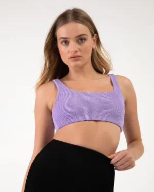Crinkle Square Neck Bra