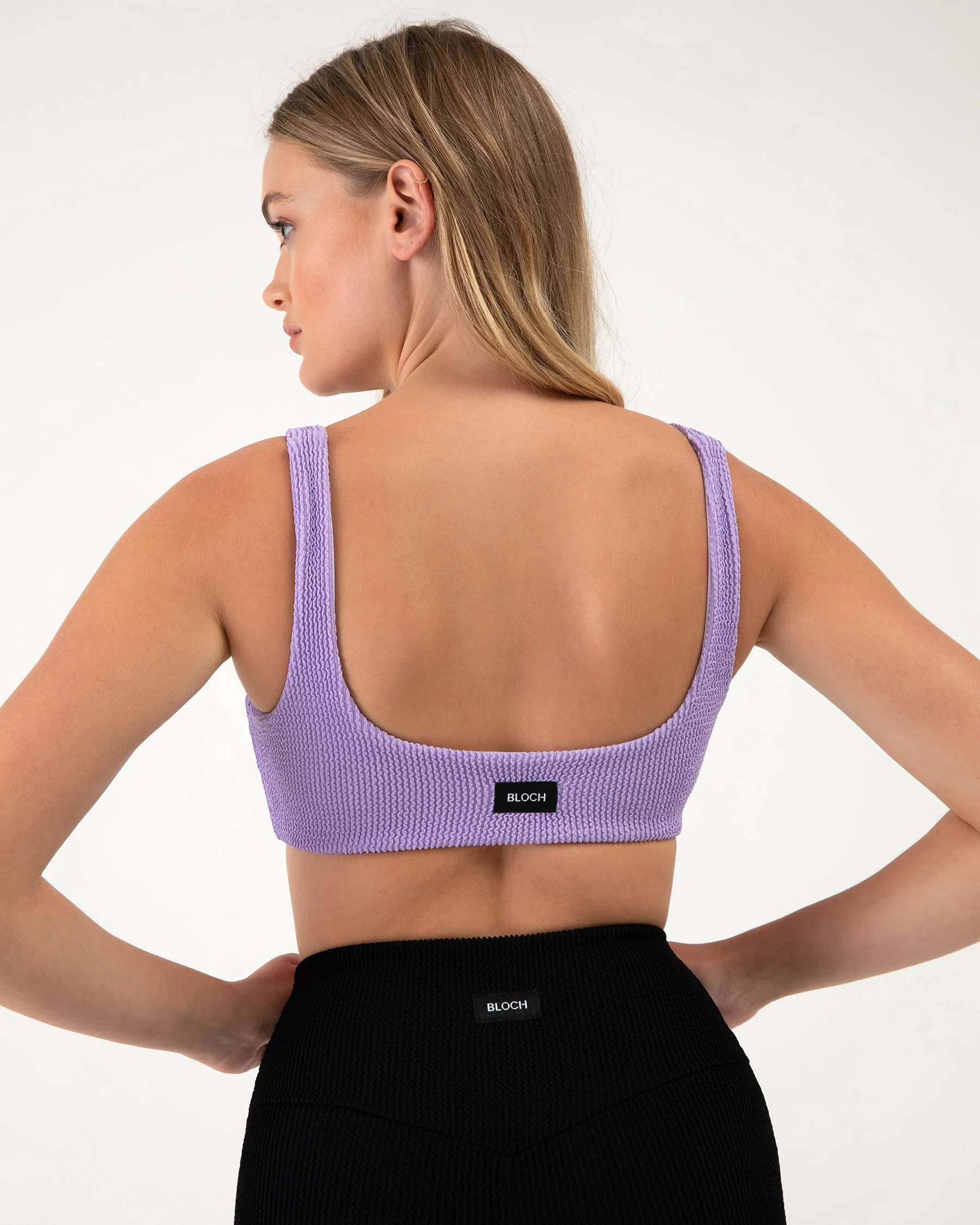 Crinkle Square Neck Bra