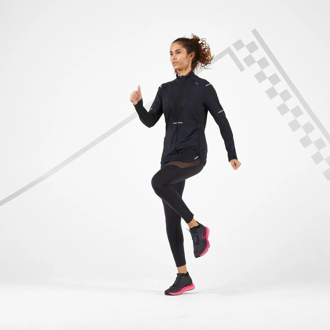 Kiprun Women's Running Breathable Jacket - Black