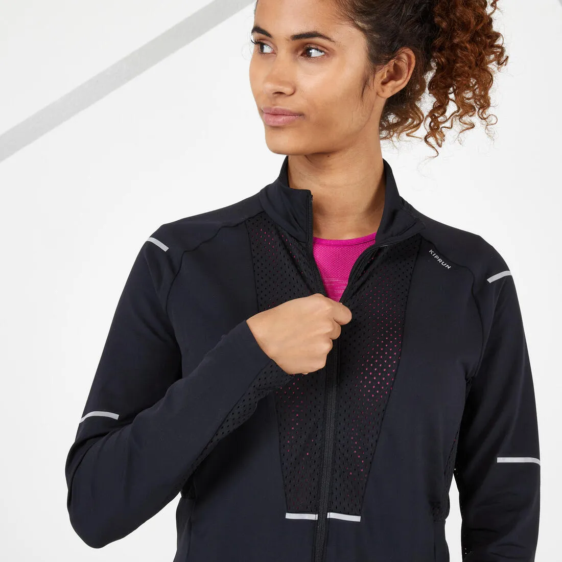 Kiprun Women's Running Breathable Jacket - Black