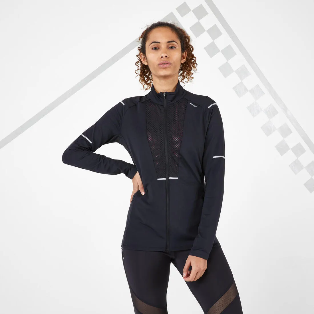Kiprun Women's Running Breathable Jacket - Black