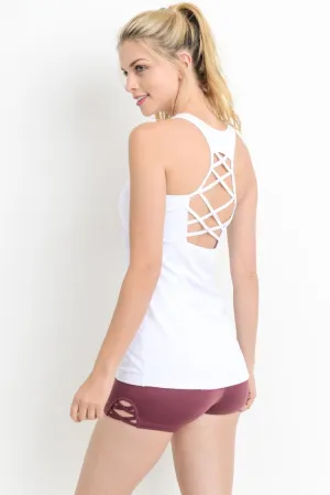 Lattice Performance Mesh Pocket Tank Top