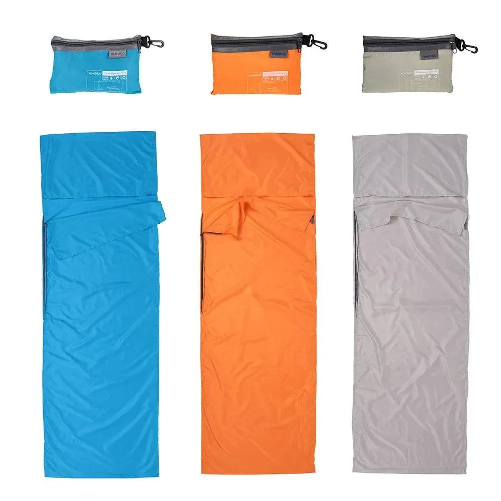 Lightweight Outdoor Sleeping Bag Liner Polyester Pongee Portable Single Sleeping Bags Camping Travel Hotel Sleep Bag 75*210CM