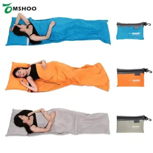 Lightweight Outdoor Sleeping Bag Liner Polyester Pongee Portable Single Sleeping Bags Camping Travel Hotel Sleep Bag 75*210CM