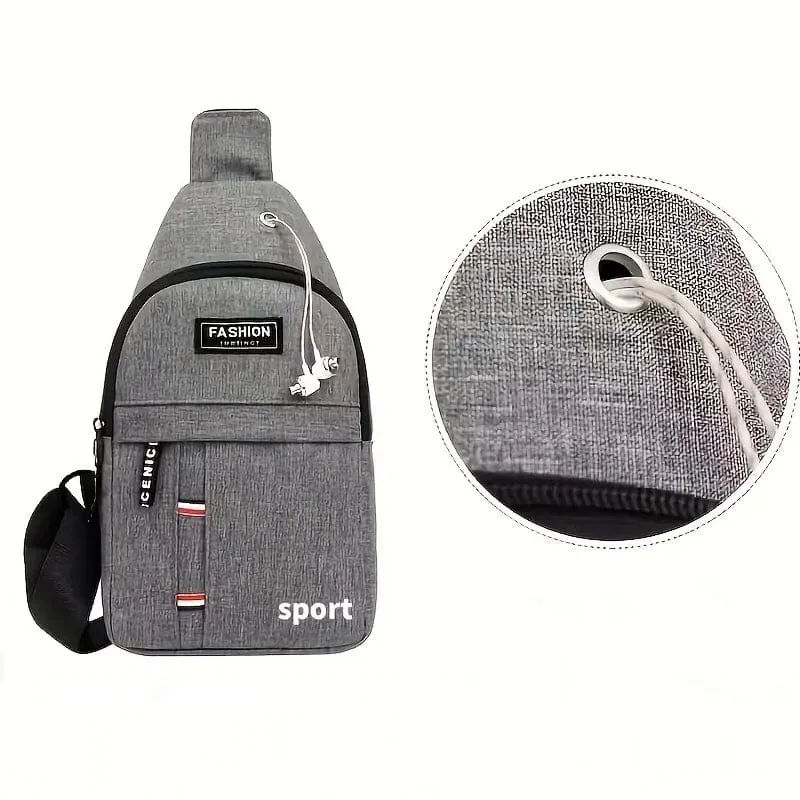 Men's Casual Waterproof Oxford Sling Chest Bag