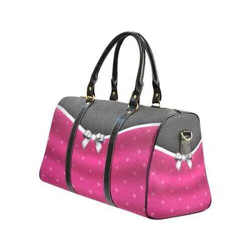 Pink And Black Bow Style Travel Bag