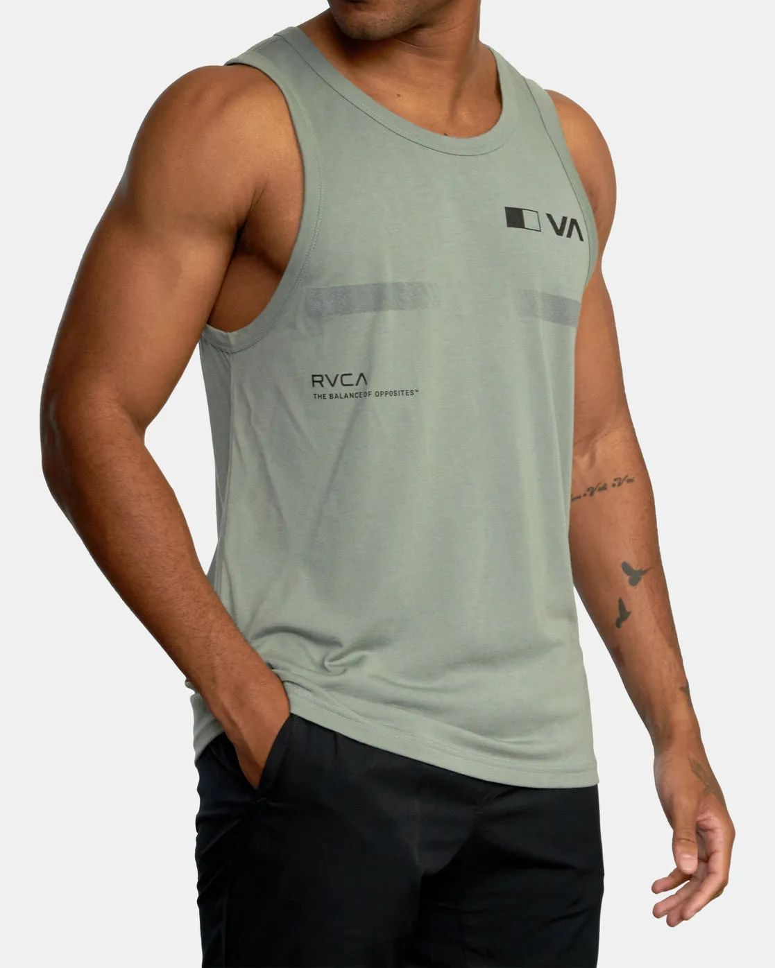 Pix Bar Performance Workout Tank Top - Agave Green