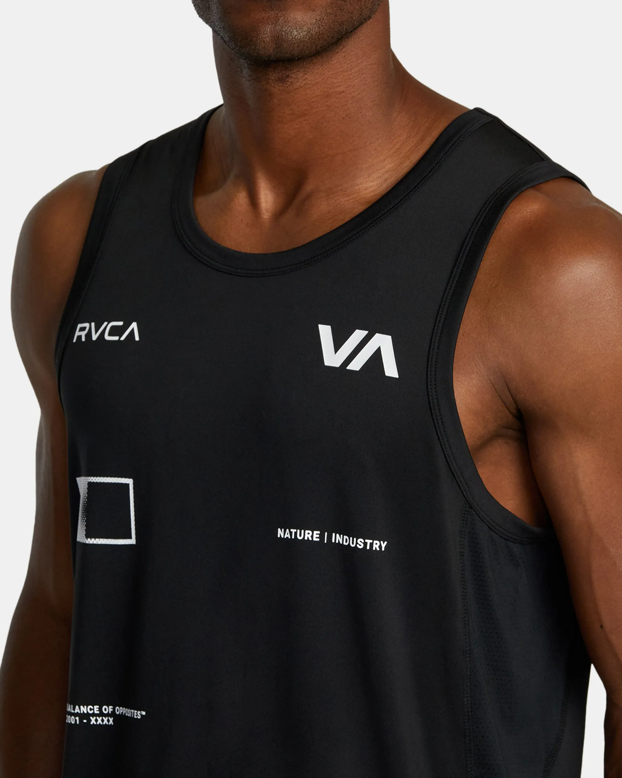 Radiate Sport Vent Tank Top - Black