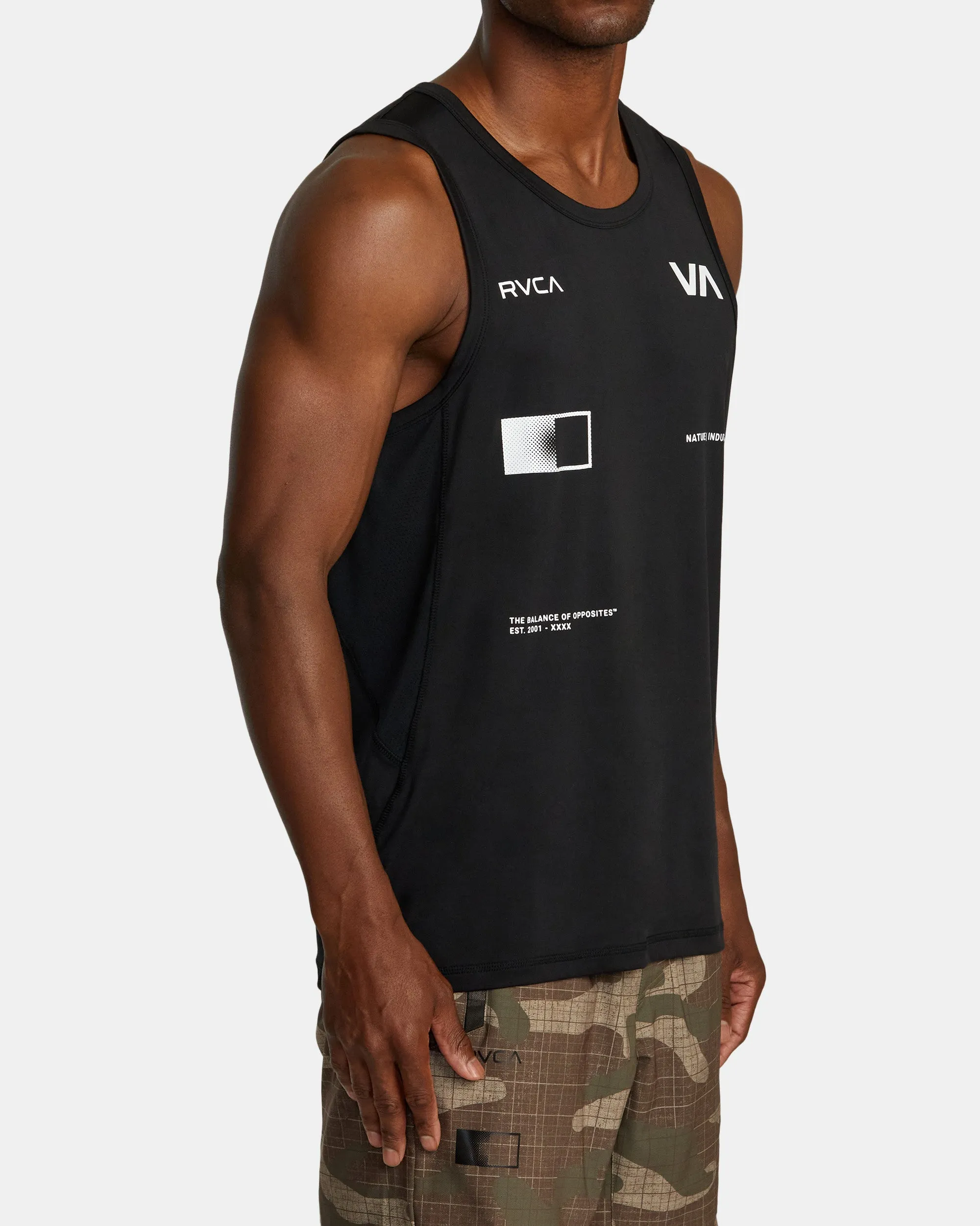 Radiate Sport Vent Tank Top - Black