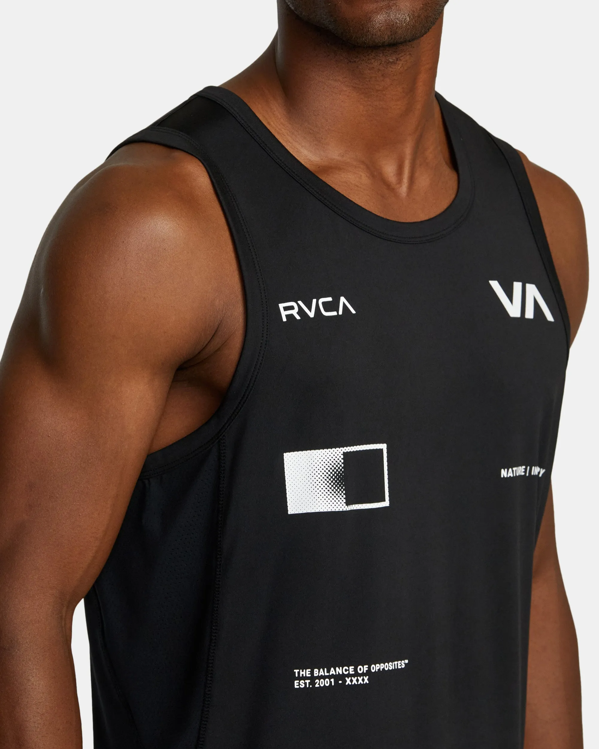 Radiate Sport Vent Tank Top - Black
