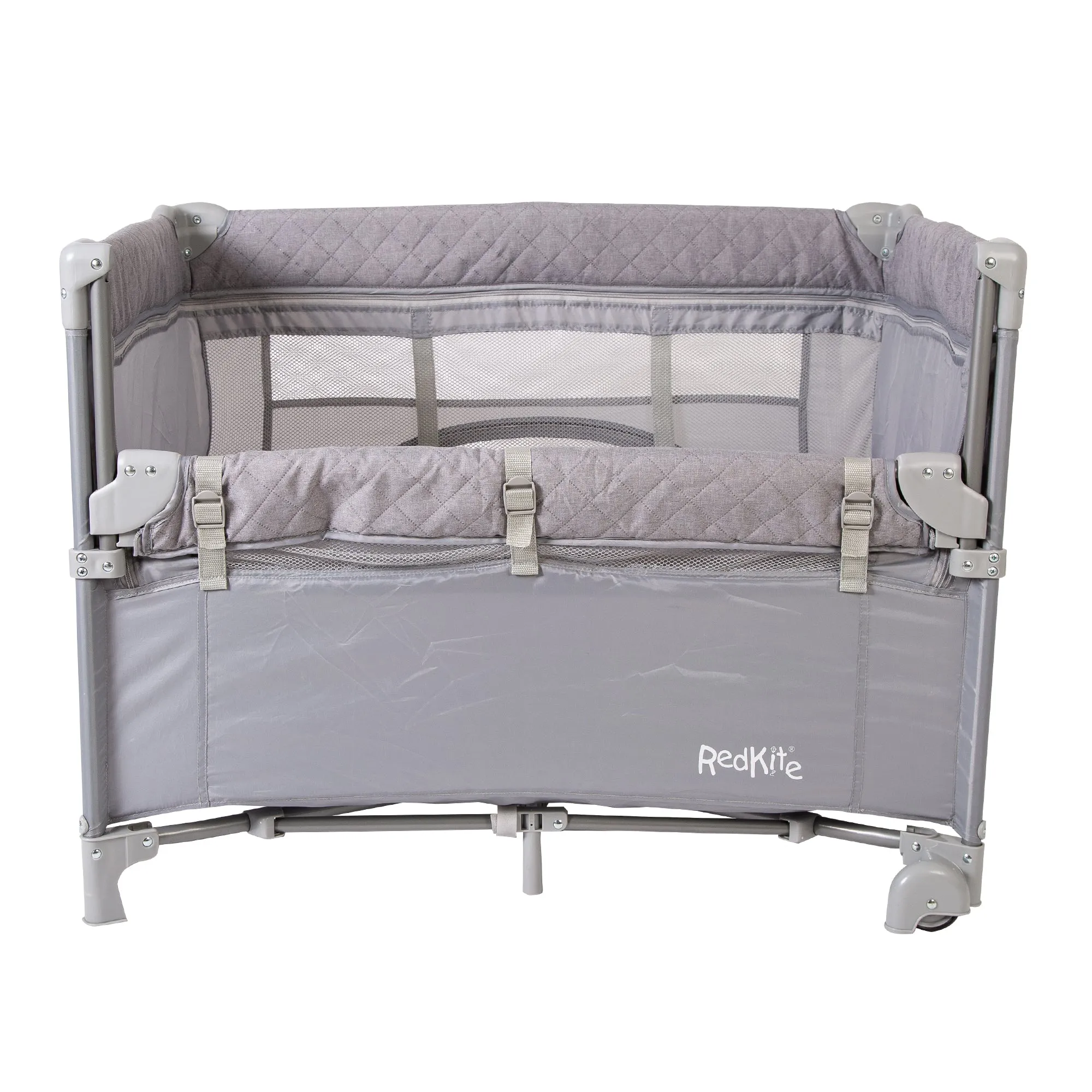 Red Kite Dreamer Bedside Travel Crib Quilt Grey