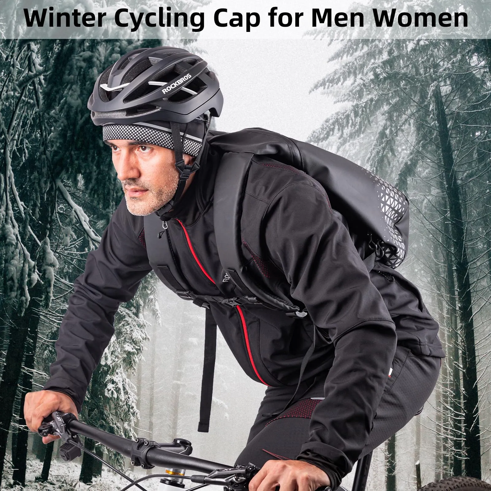 ROCKBROS Thermal Skull Cap Winter Hat for Men  Women, Ear Warmers Helmet Liner
