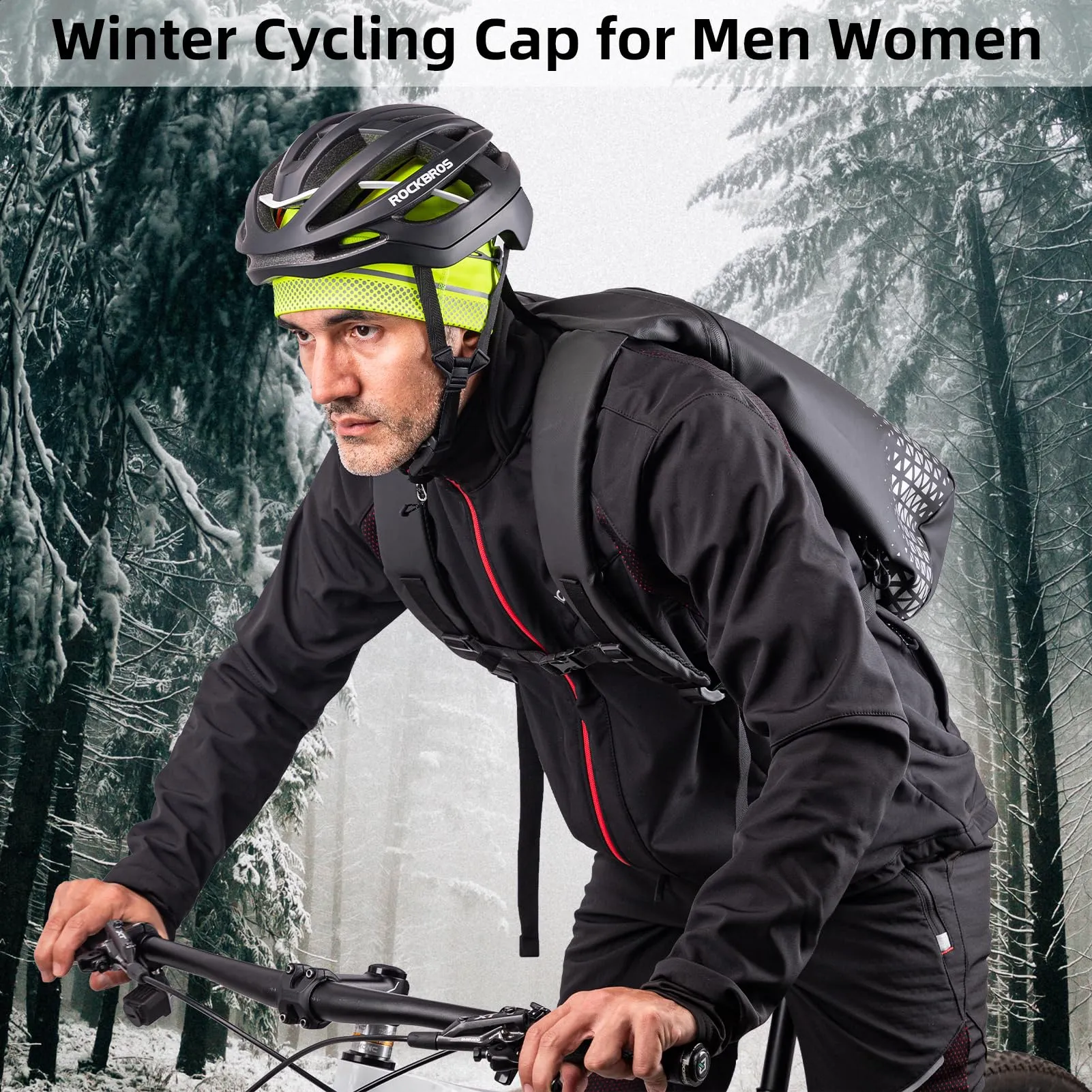 ROCKBROS Thermal Skull Cap Winter Hat for Men  Women, Ear Warmers Helmet Liner