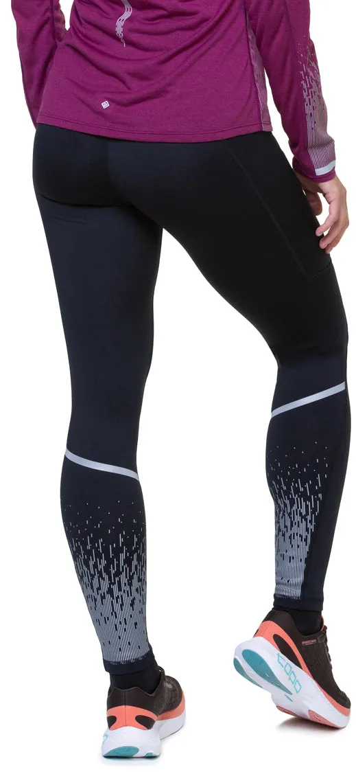 Ronhill Tech Reflect Womens Long Running Tights - Black
