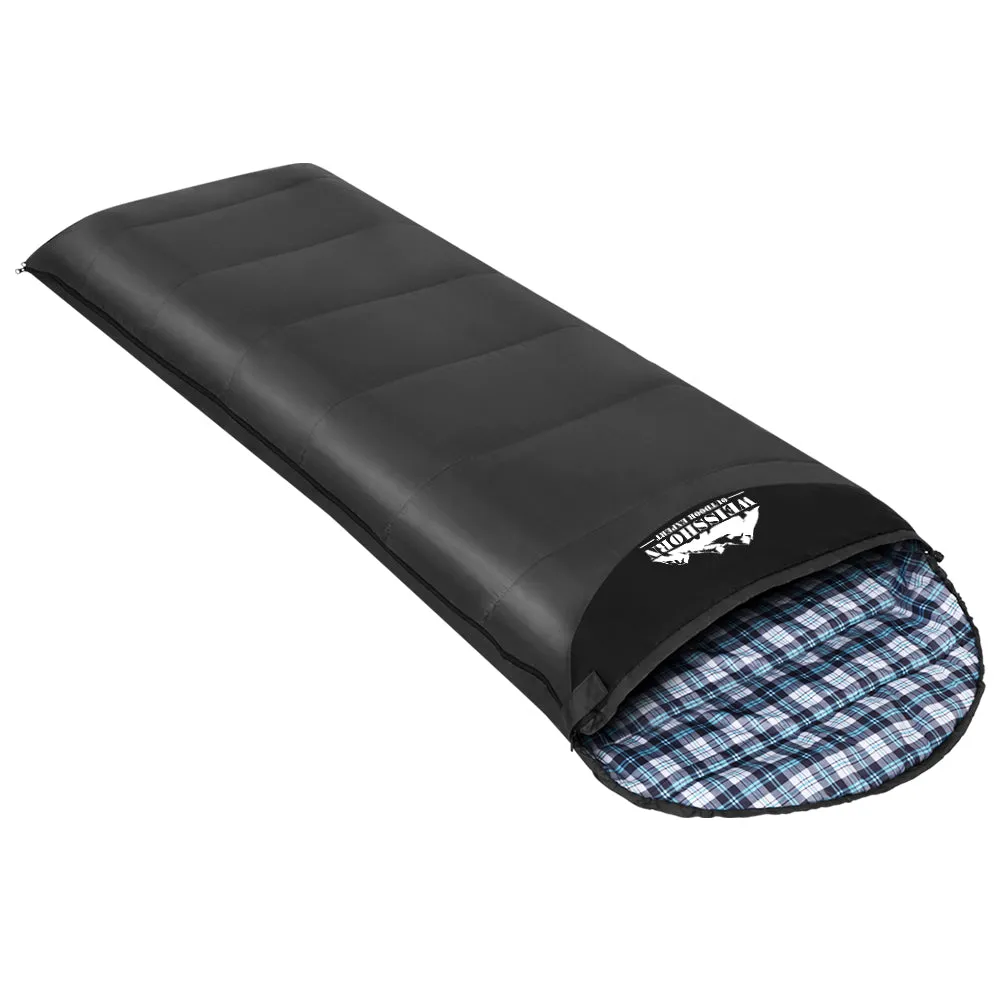 Sleeping Bag Single Thermal Camping Hiking Tent Grey