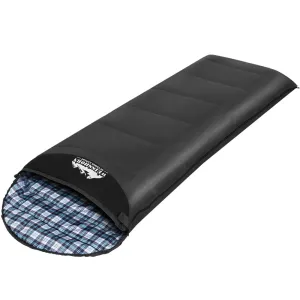 Sleeping Bag Single Thermal Camping Hiking Tent Grey