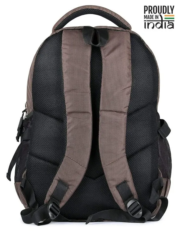 THE CLOWNFISH 30 Ltrs Peanut Brown Laptop Backpack - Durable, Spacious Storage | Ideal for Travel & Work | 15.6 inch | Brown