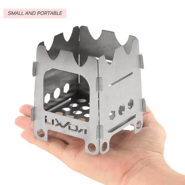 Titanium Portable Ultralight Folding Wood Stove