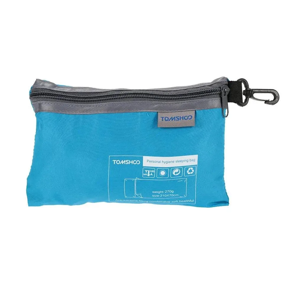 TOMSHOO 75*210CM Outdoor Sleeping Bag Lightweight Camping Hiking Travel Bag Liner  Portable Folding Sleeping Bag with Pillowcase