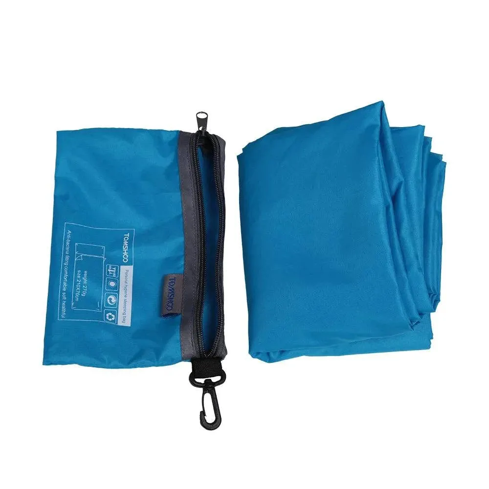 TOMSHOO 75*210CM Outdoor Sleeping Bag Lightweight Camping Hiking Travel Bag Liner  Portable Folding Sleeping Bag with Pillowcase