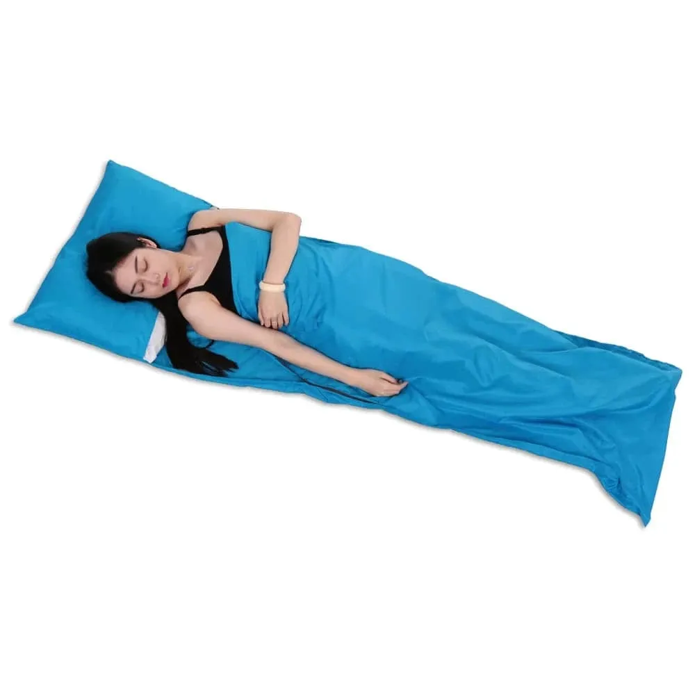 TOMSHOO 75*210CM Outdoor Sleeping Bag Lightweight Camping Hiking Travel Bag Liner  Portable Folding Sleeping Bag with Pillowcase