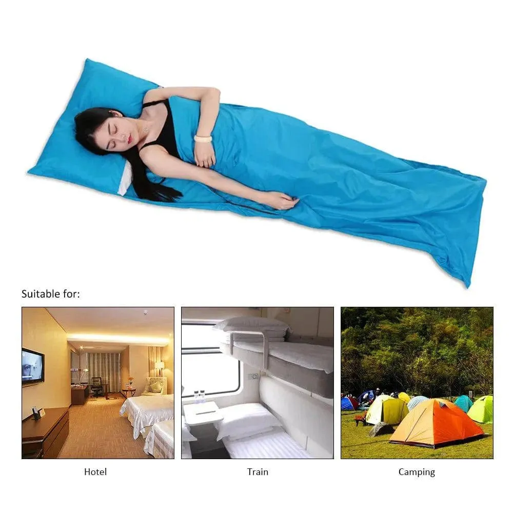 TOMSHOO 75*210CM Outdoor Sleeping Bag Lightweight Camping Hiking Travel Bag Liner  Portable Folding Sleeping Bag with Pillowcase