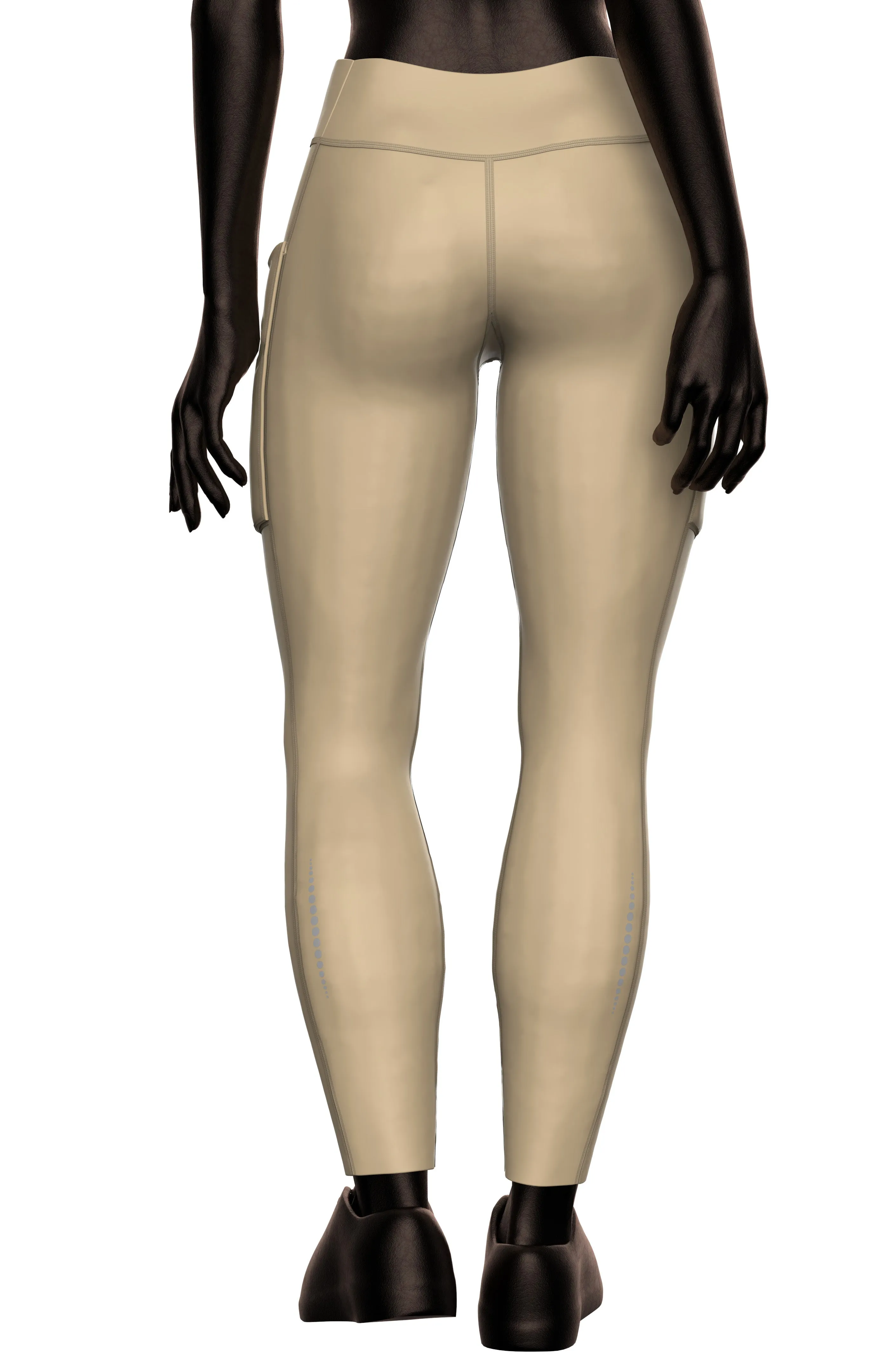 Women Beige Running Tights